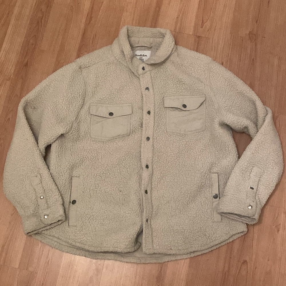 Tan, XL, Sherpa Shacket